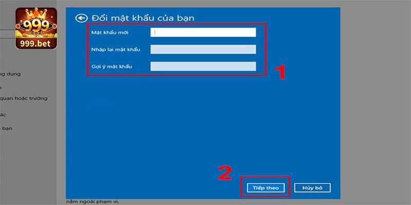 Đổi mật khẩu 999bet